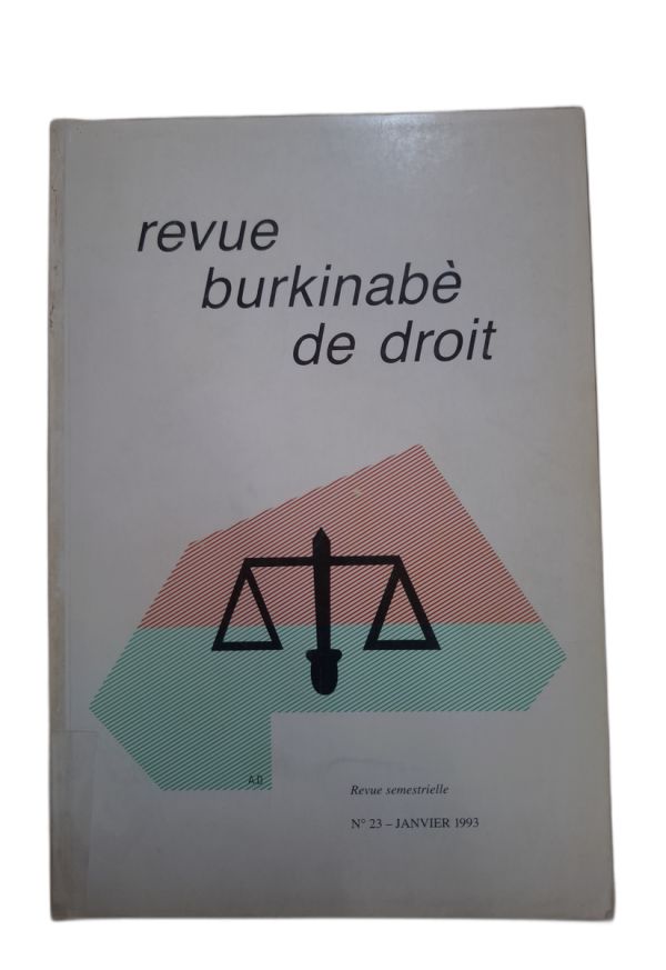 revue burkinabè de droit