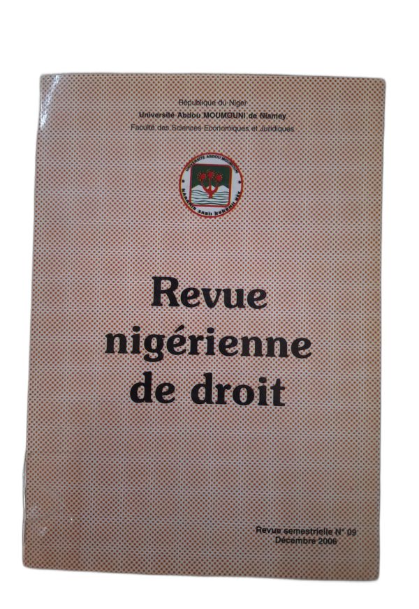 revue nigérienne de droit