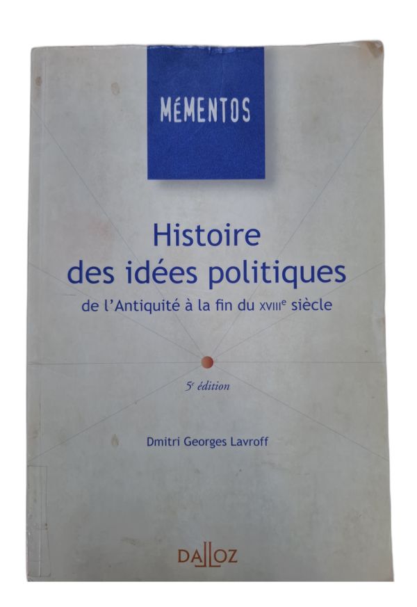 histoire des idées politiquesde l’antiquité à la fin du xiii siècle