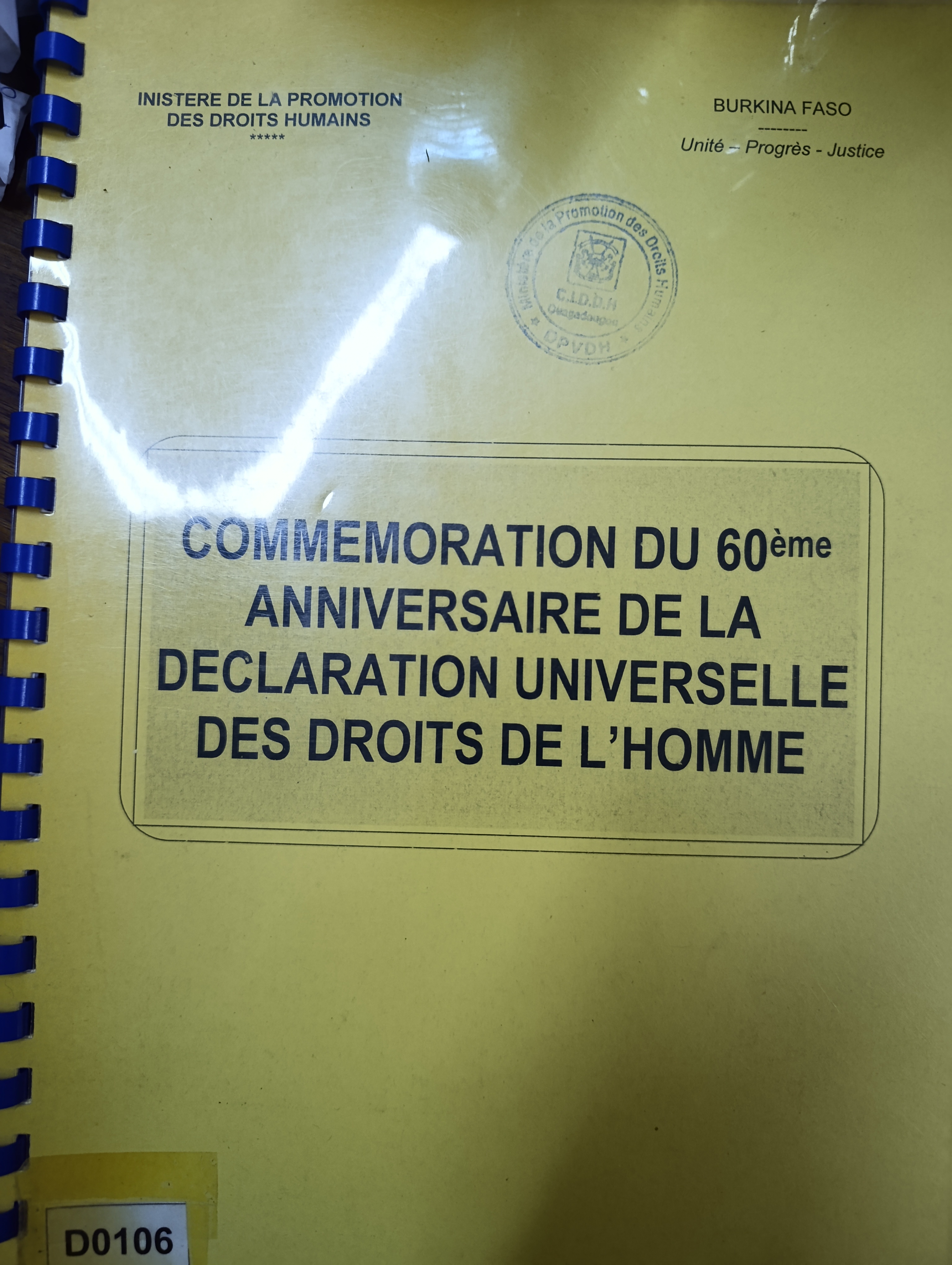 Commémoration du 60ème anniversaire de n' la déclaration universelle des droits de l'homme